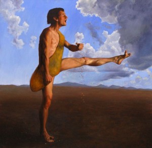 Gabor Szenteleky, Seminatore (2007)  olio su tela 150x150